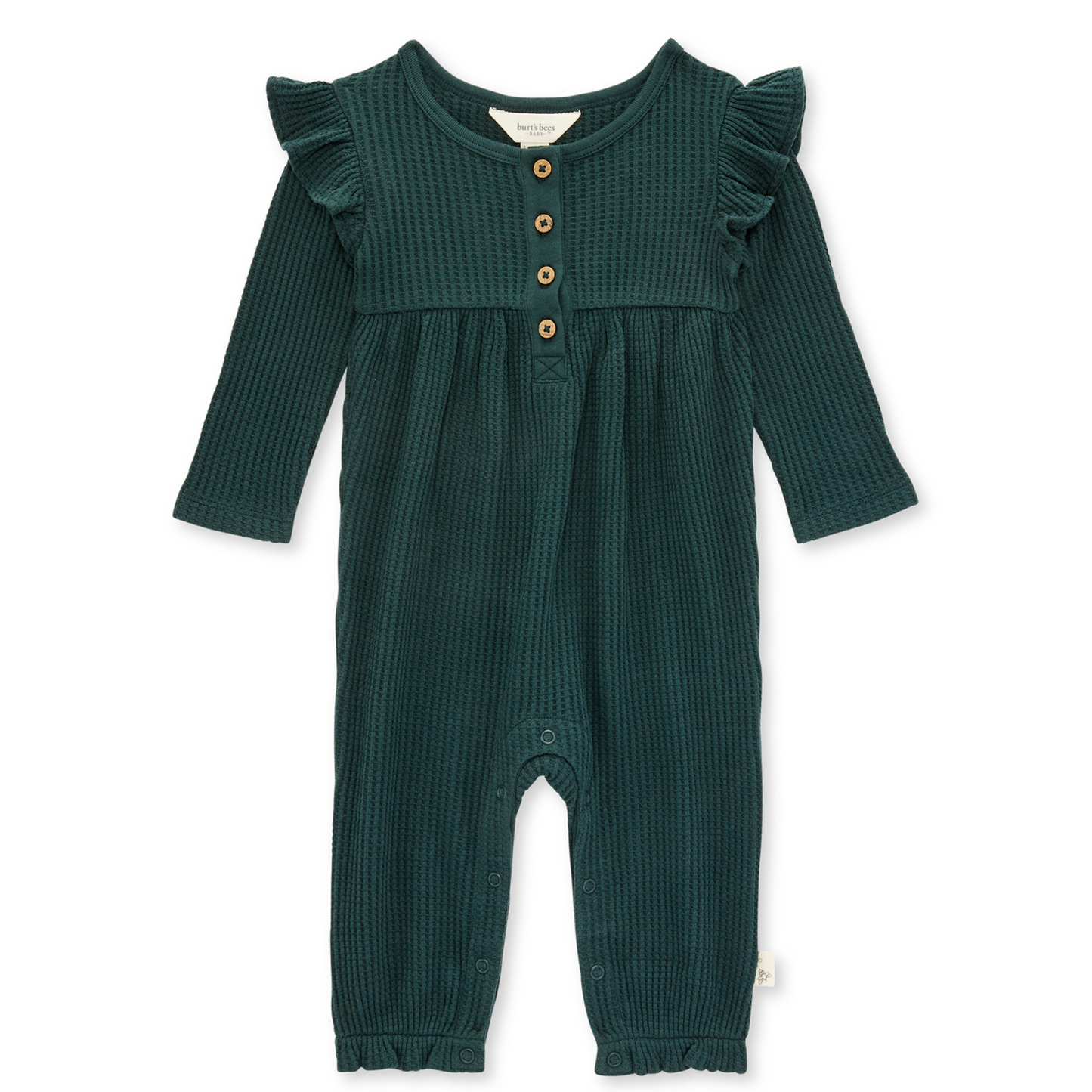 Ruffle Thermal Jumpsuit, Zucchini