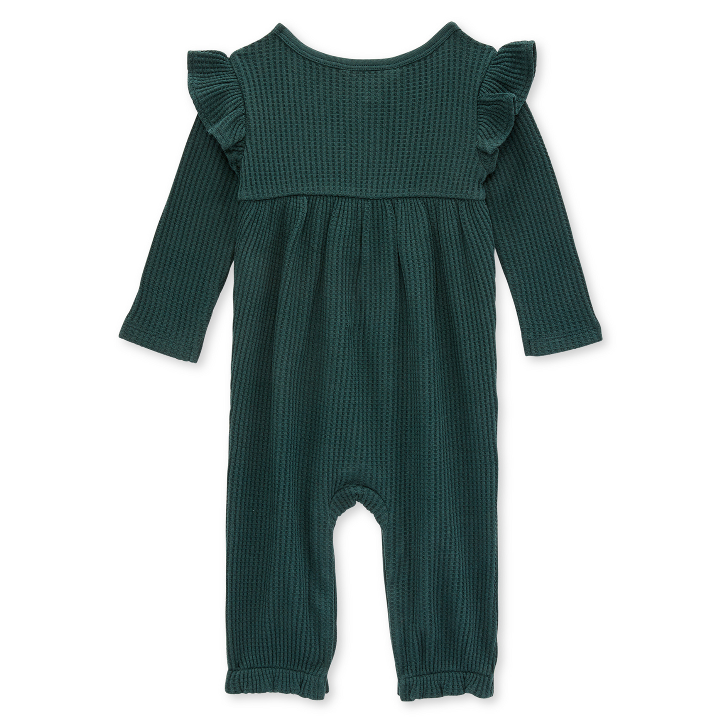 Ruffle Thermal Jumpsuit, Zucchini