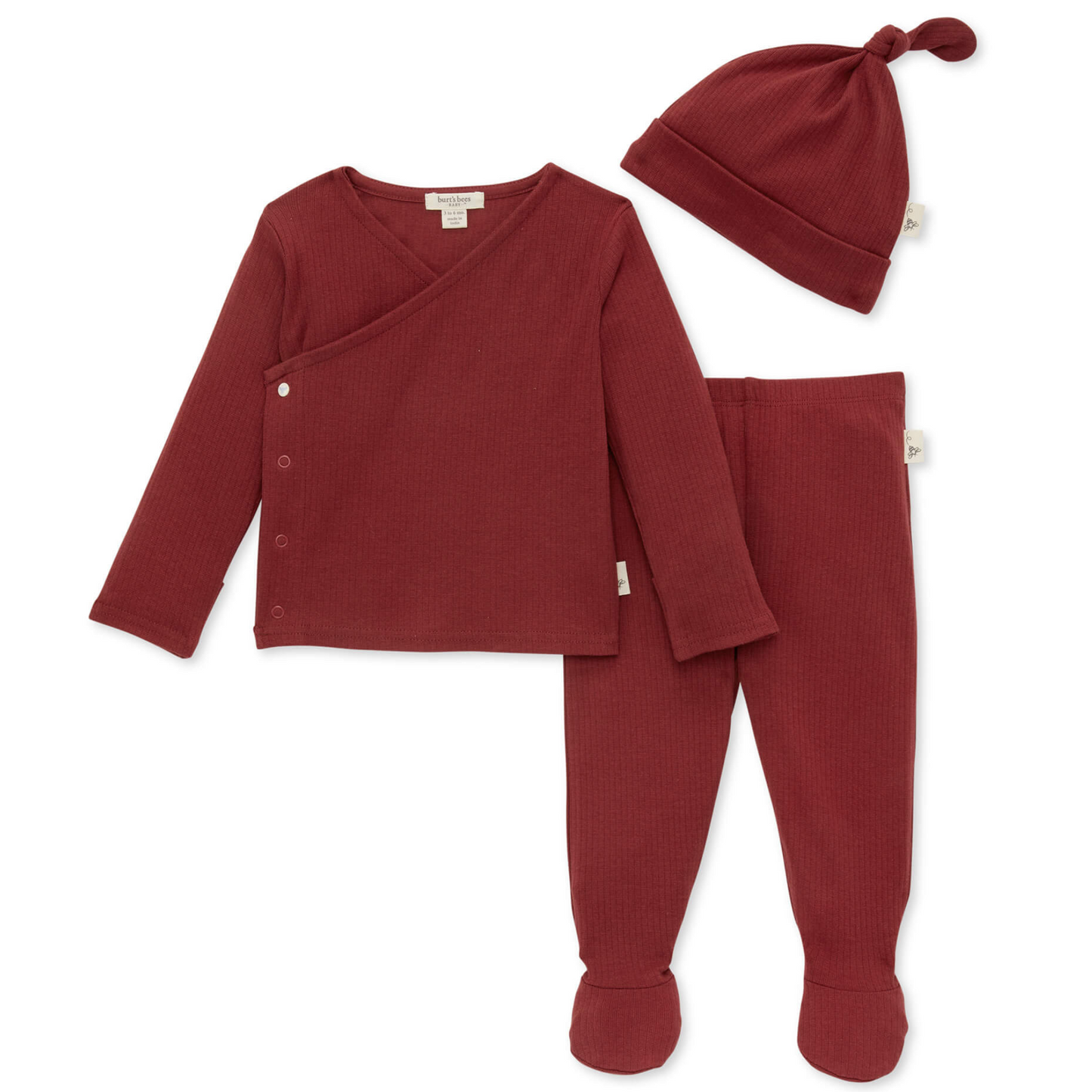 Ribbed Take Me Home 3-Piece Set, Brick