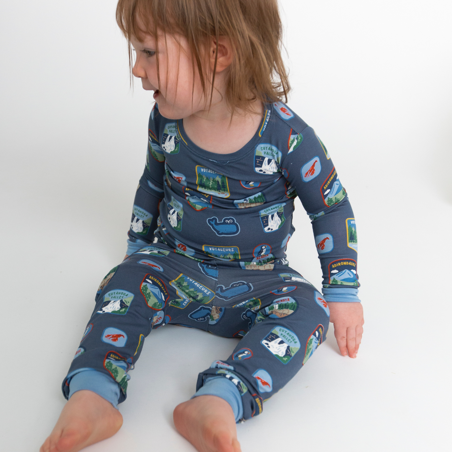 2-Piece Lounge Wear Set, National Park Patches New England