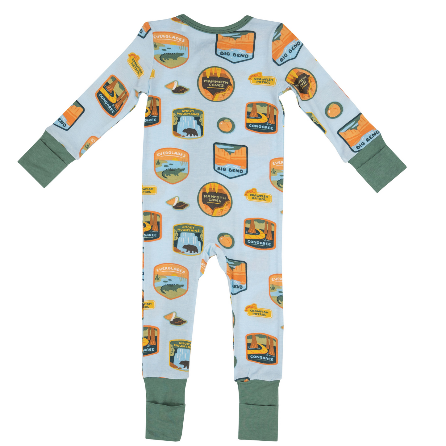 2 Way Zip Romper, National Parks Patches Southeast