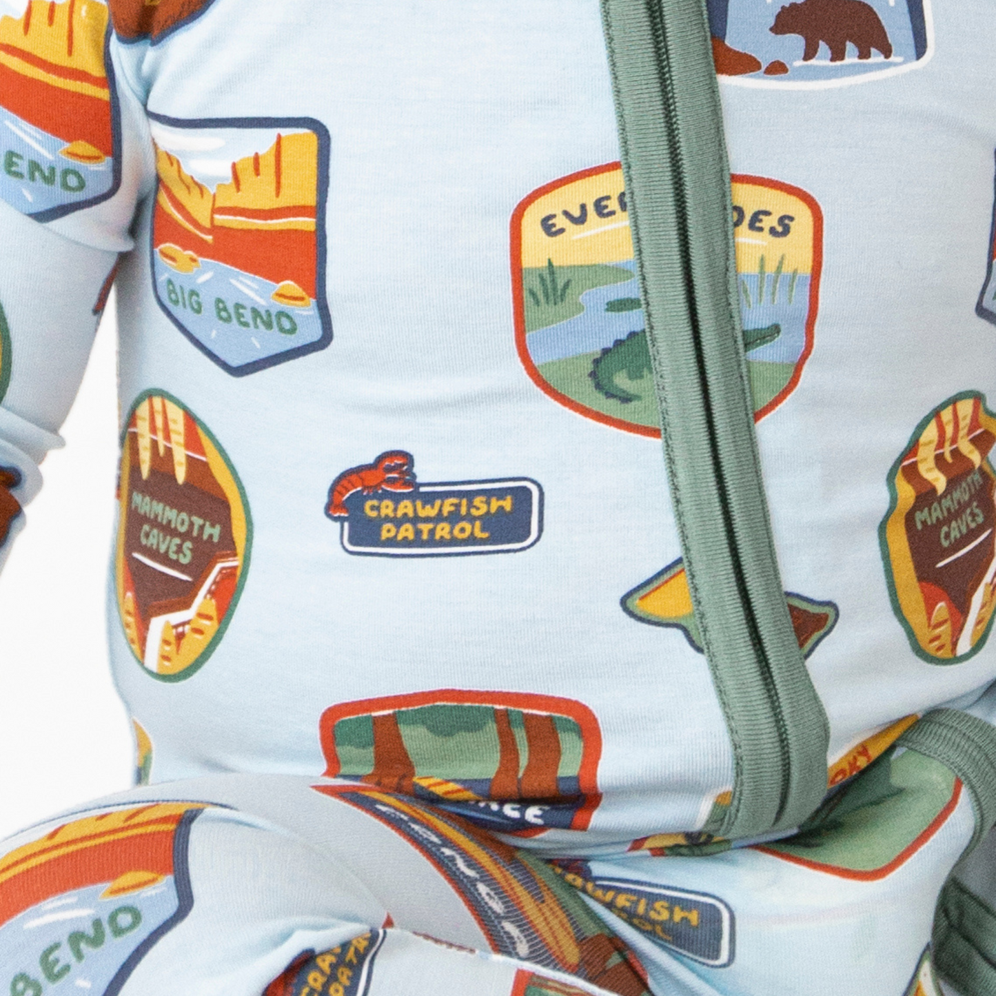 2 Way Zip Romper, National Parks Patches Southeast