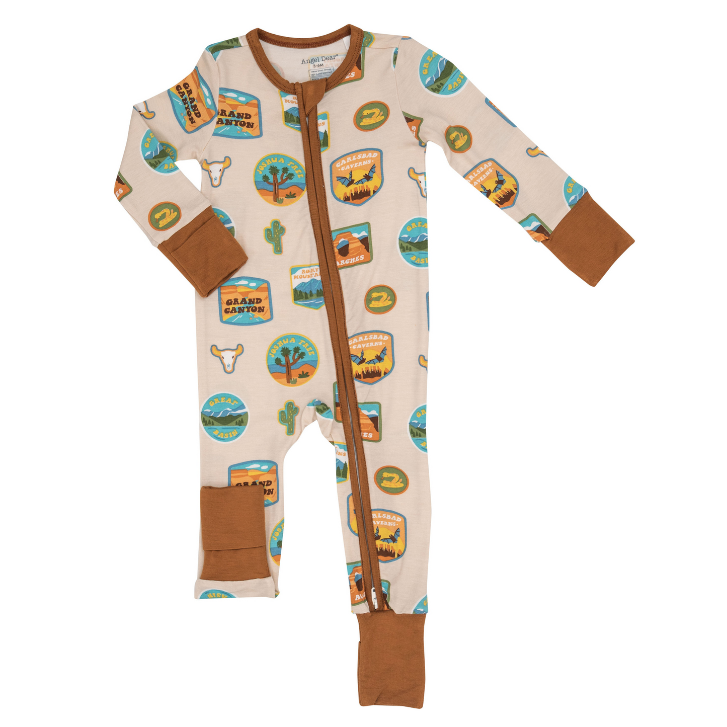 2 Way Zip Romper, National Parks Patches Southwest