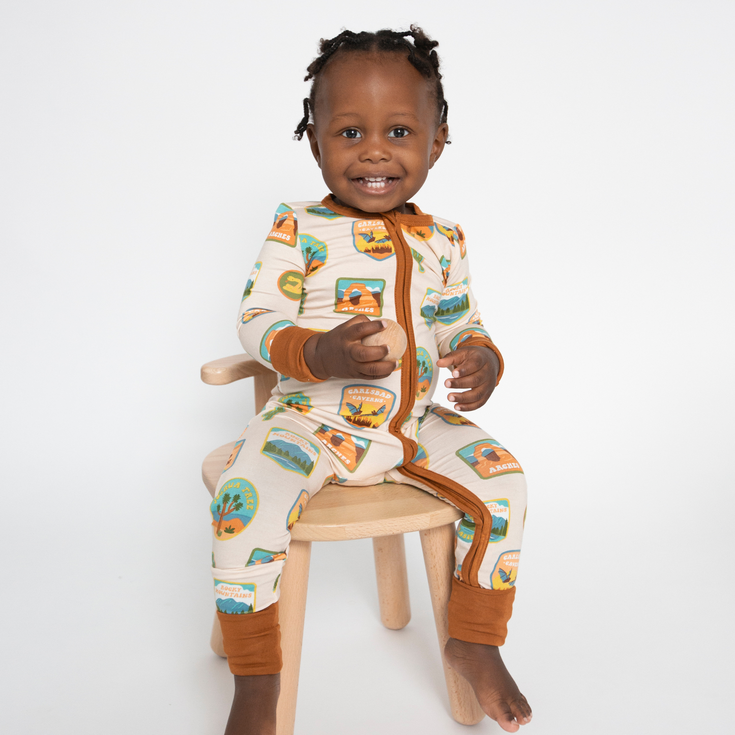 2 Way Zip Romper, National Parks Patches Southwest