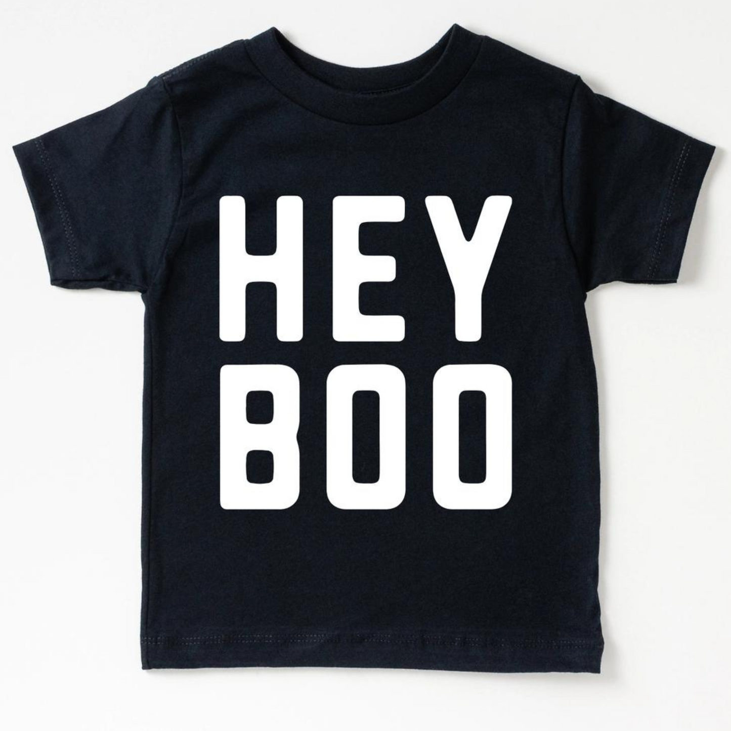 Kid's Graphic Short Sleeve Tee, Hey Boo / Black