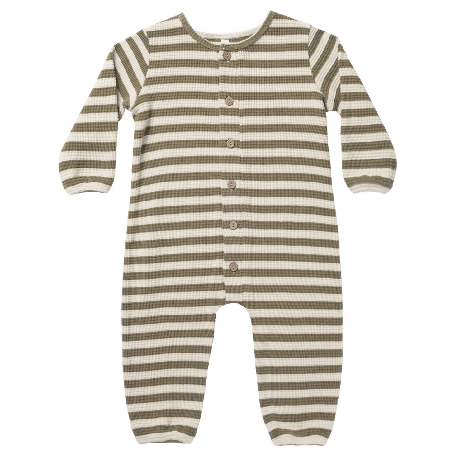Rylee & Cru Long Sleeve Jumpsuit, Moss Stripe