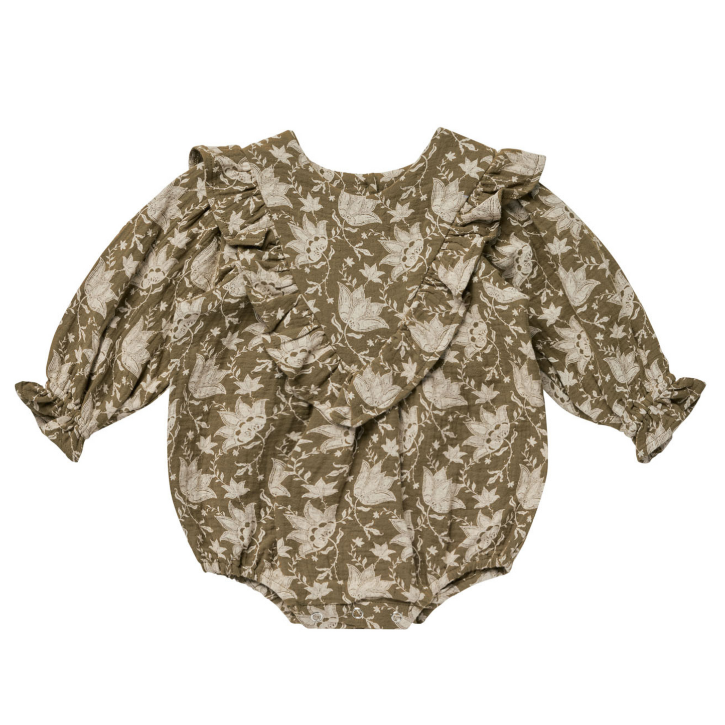 Rylee & Cru Winnie Romper, Green Garden