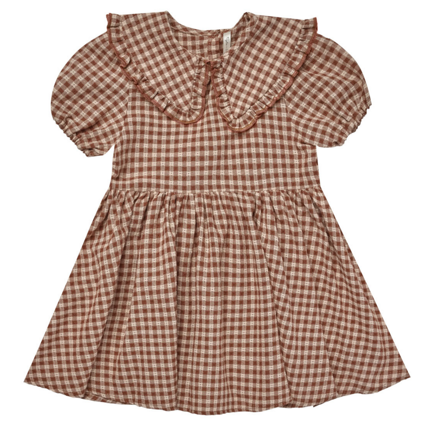 Rylee & Cru Camille Dress, Brown Gingham
