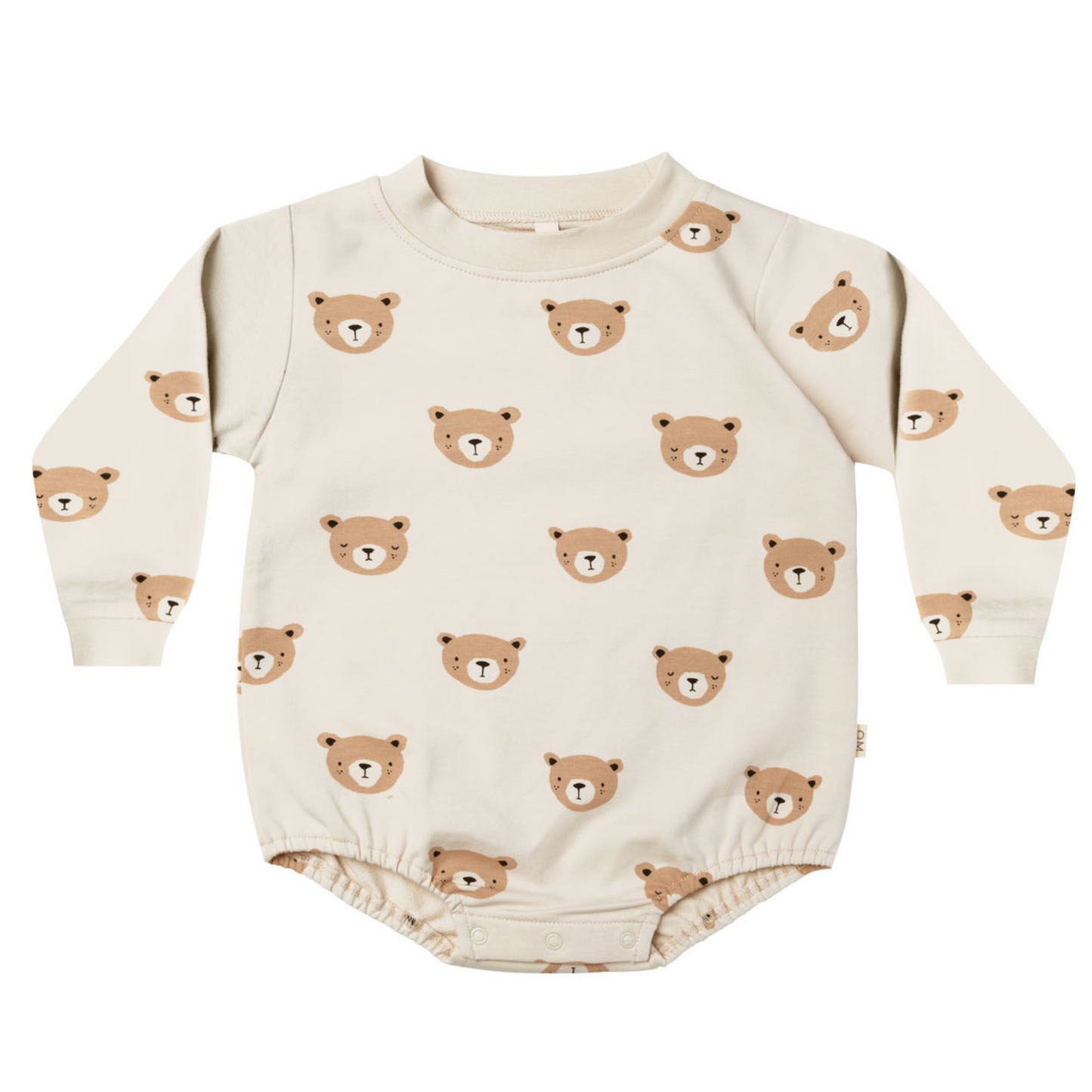 Crewneck Bubble Romper, Teddy