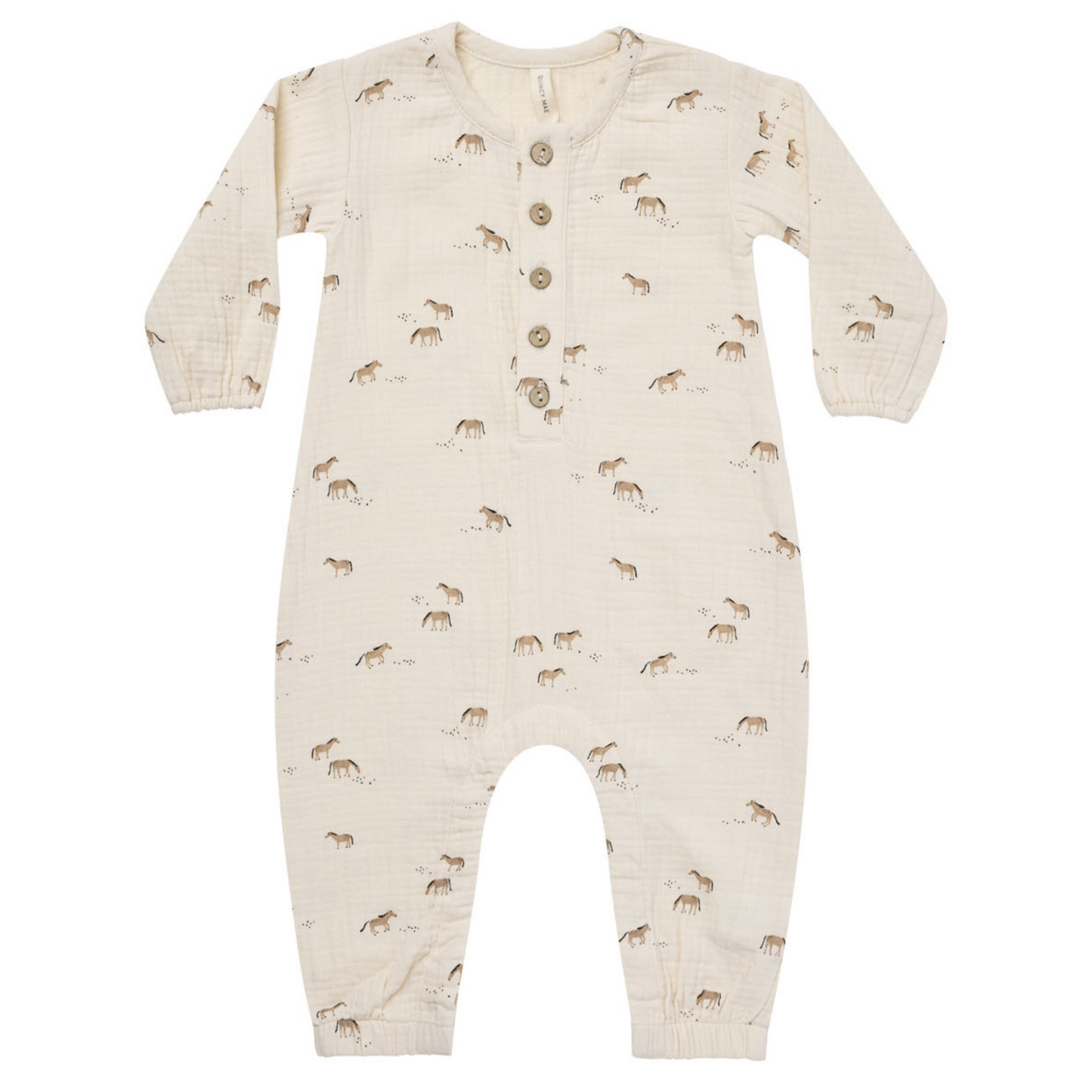 Organic Woven Jumpsuit, Horses