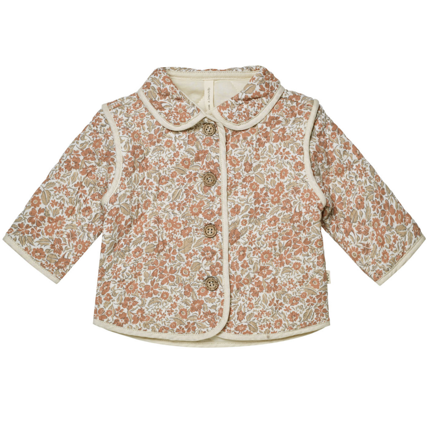 Organic Quilted Jacket, Rose Garden
