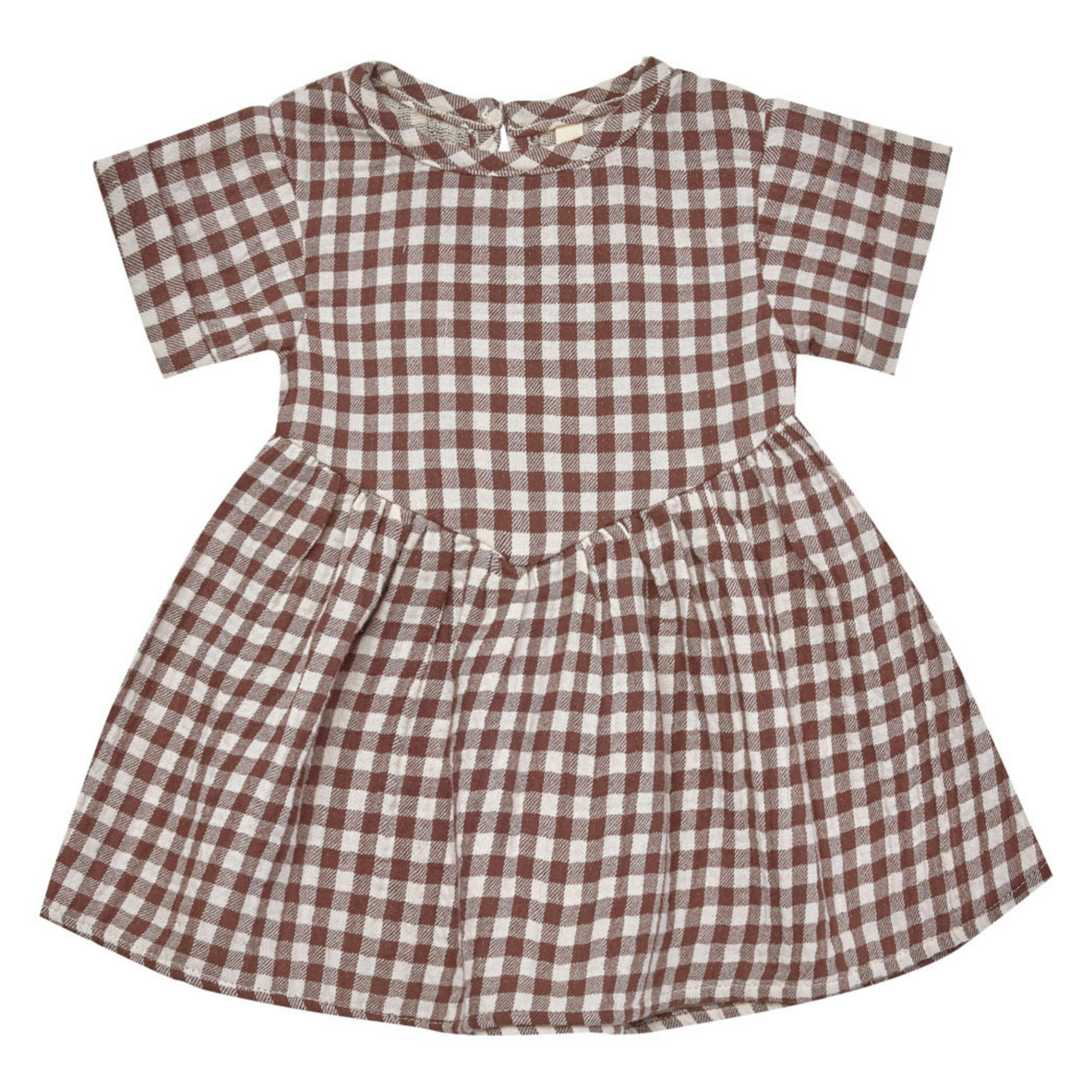 Organic Brielle Dress, Plum Gingham
