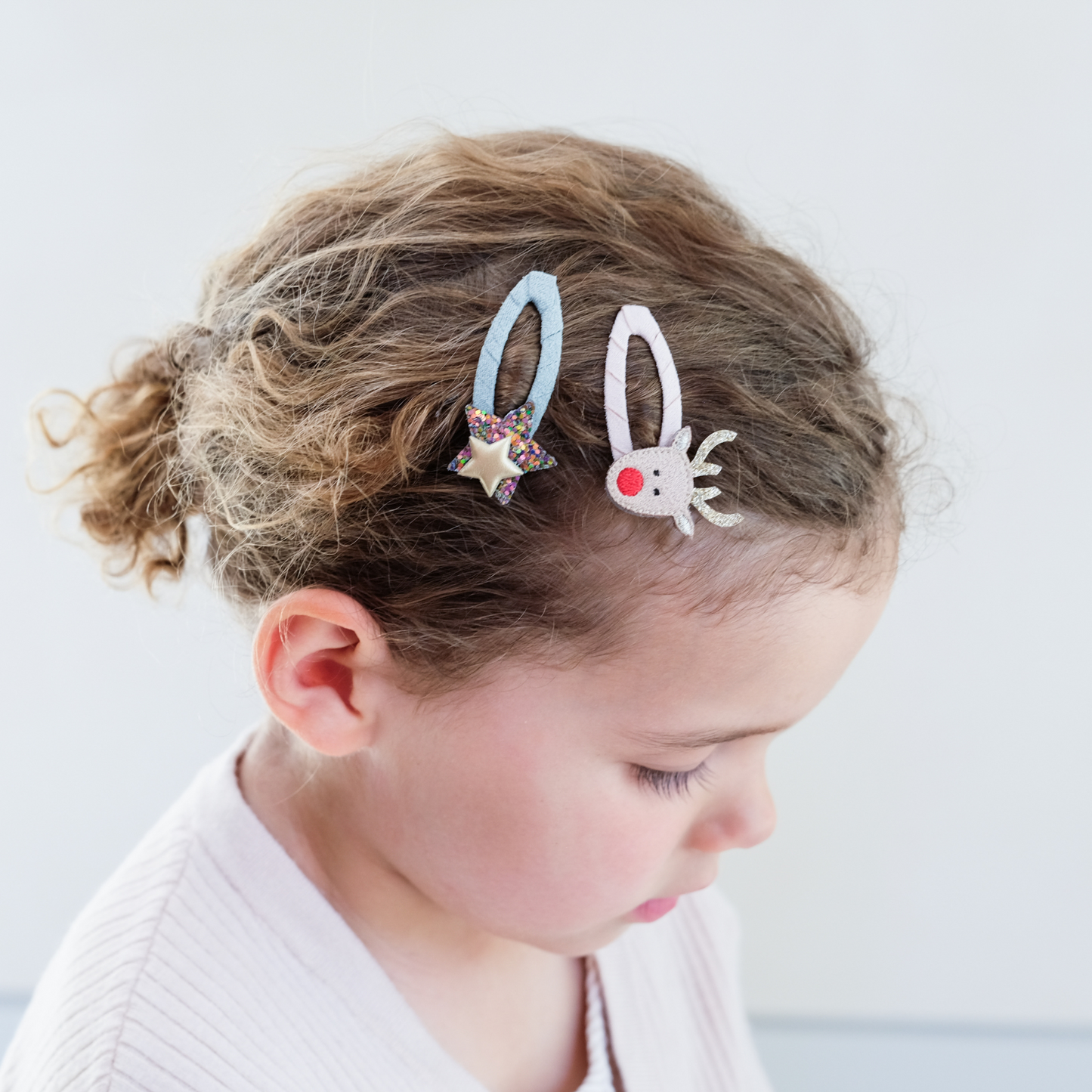 Reindeer Hair Clip Set
