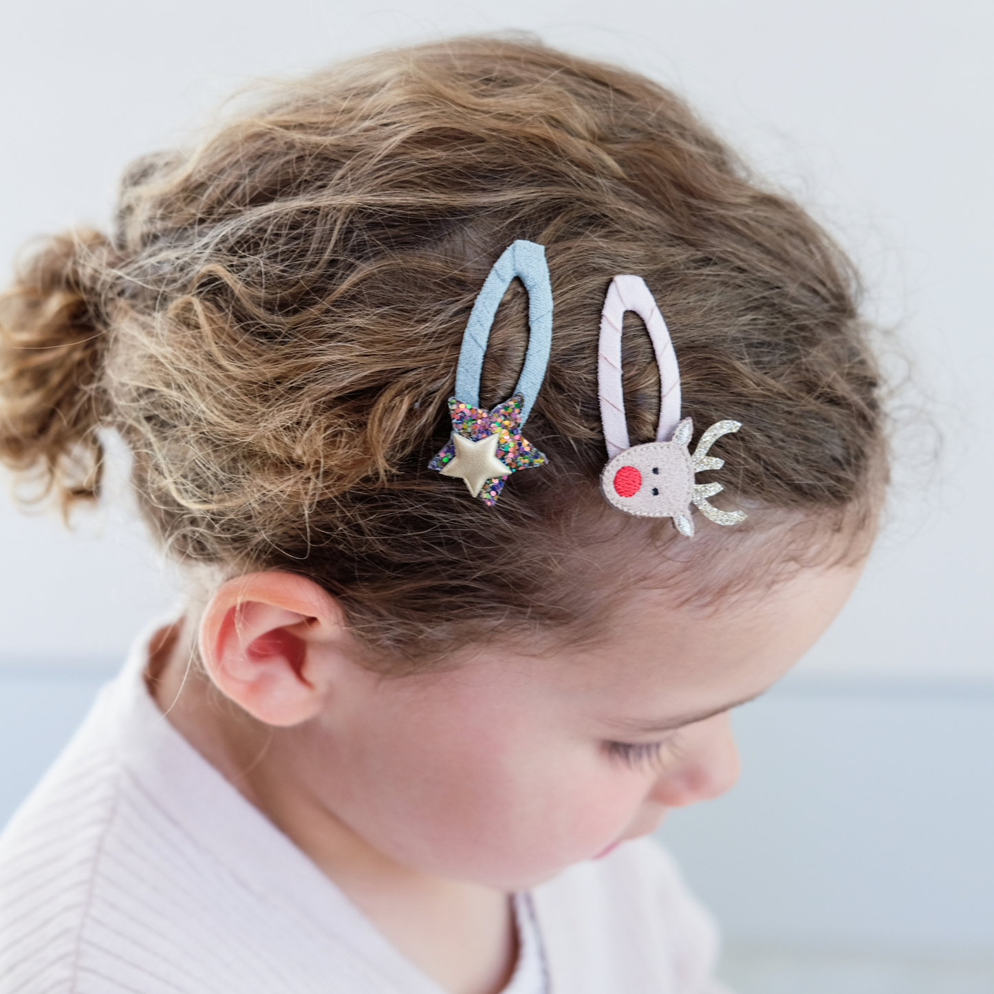 Reindeer Hair Clip Set