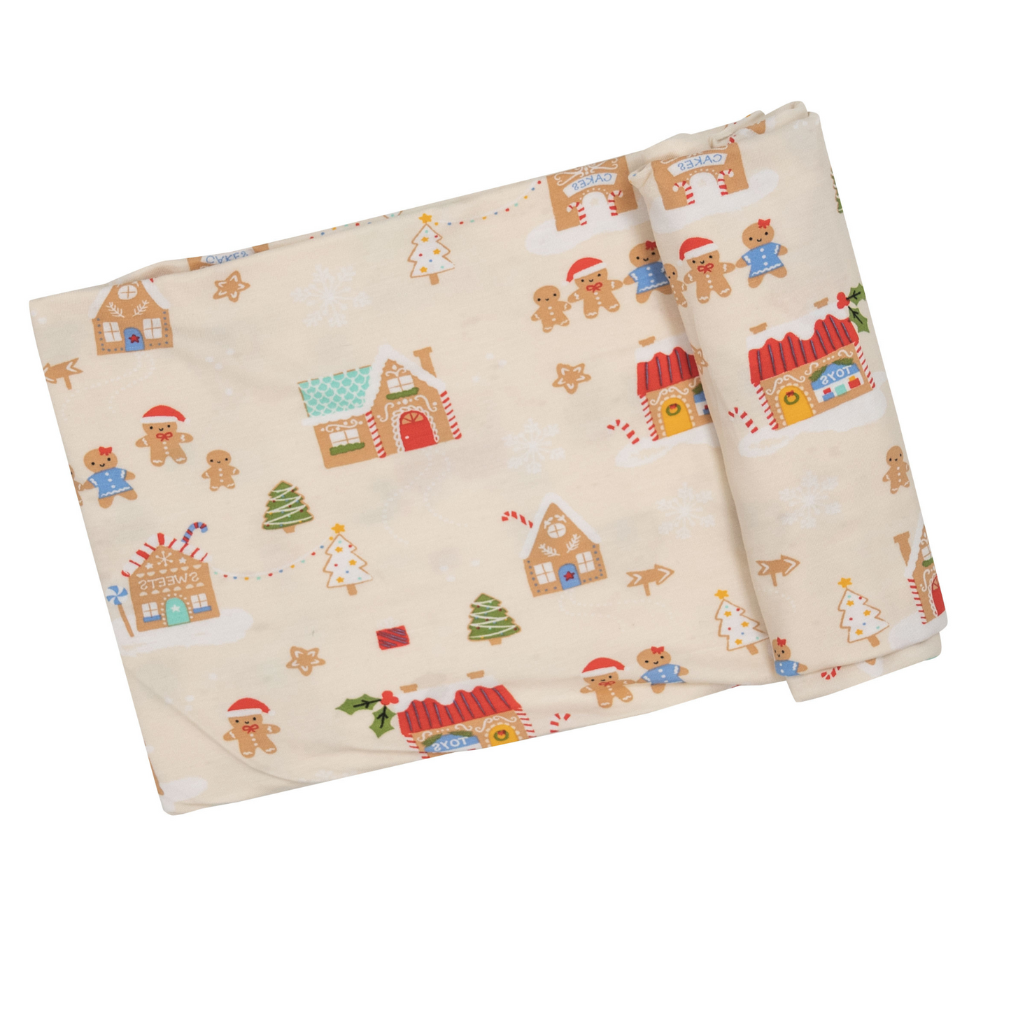 Stretch Swaddle, Gingerbread Village