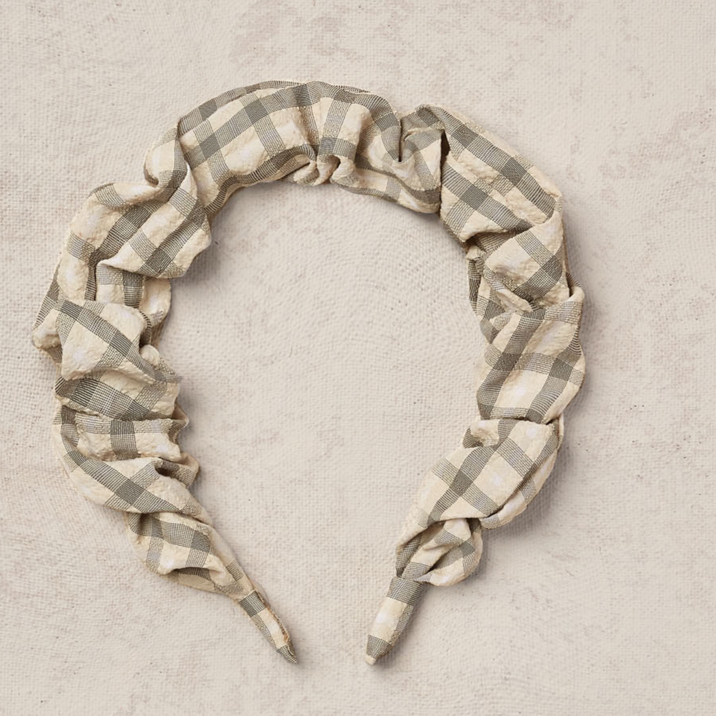 Gathered Headband, Autumn Plaid