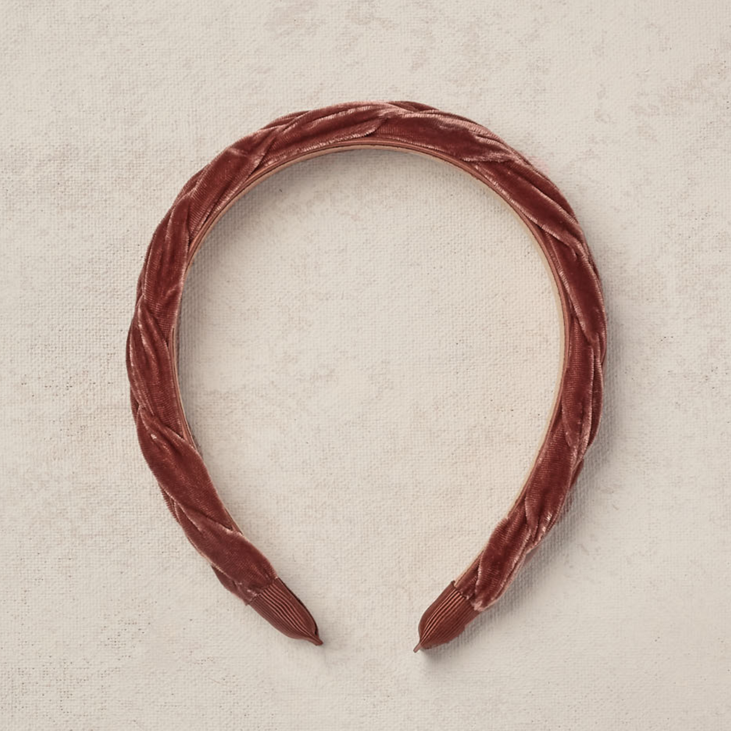 Velvet Braided Headband, Berry