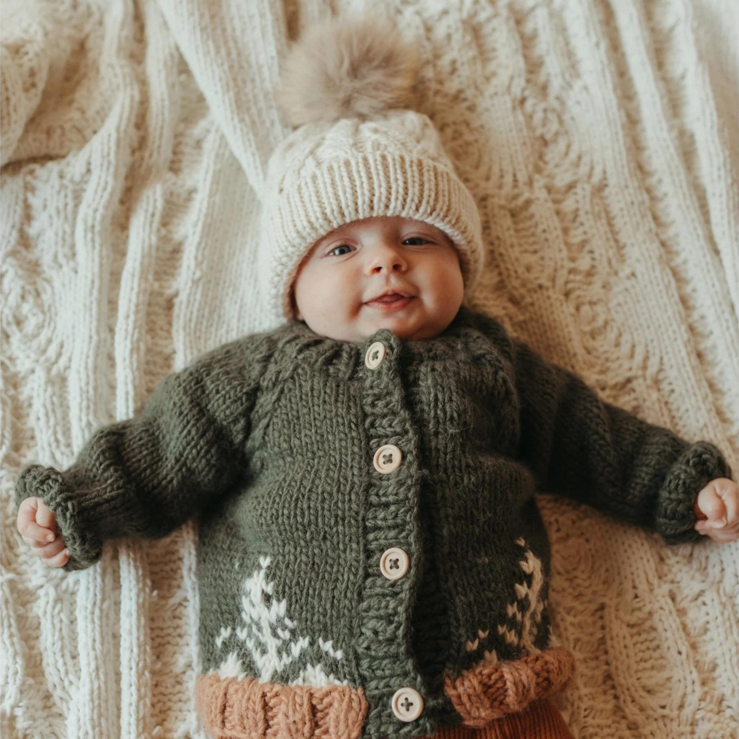 Loden Cardigan Knit Sweater, Forest