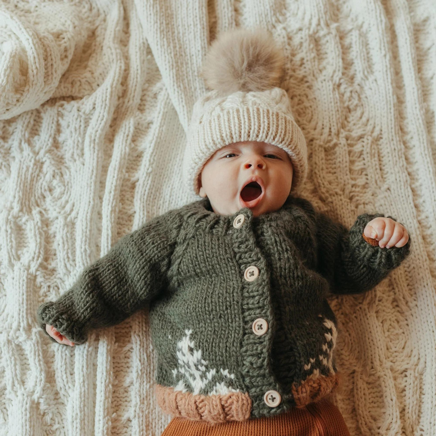 Loden Cardigan Knit Sweater, Forest