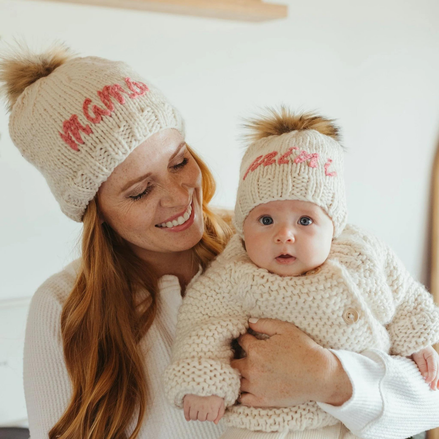 "Mini" Knit Beanie, Cerice Pink
