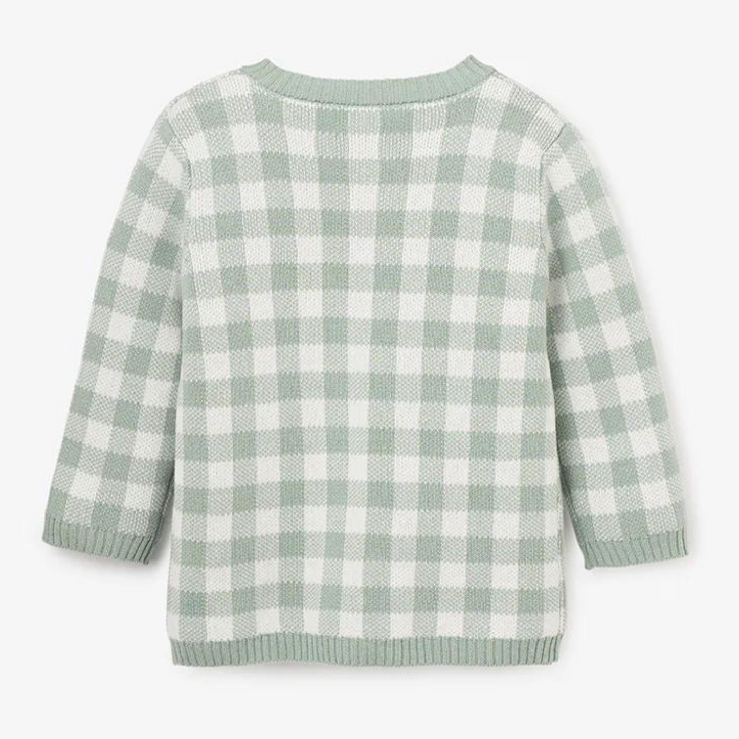 Sage Gingham Cardigan