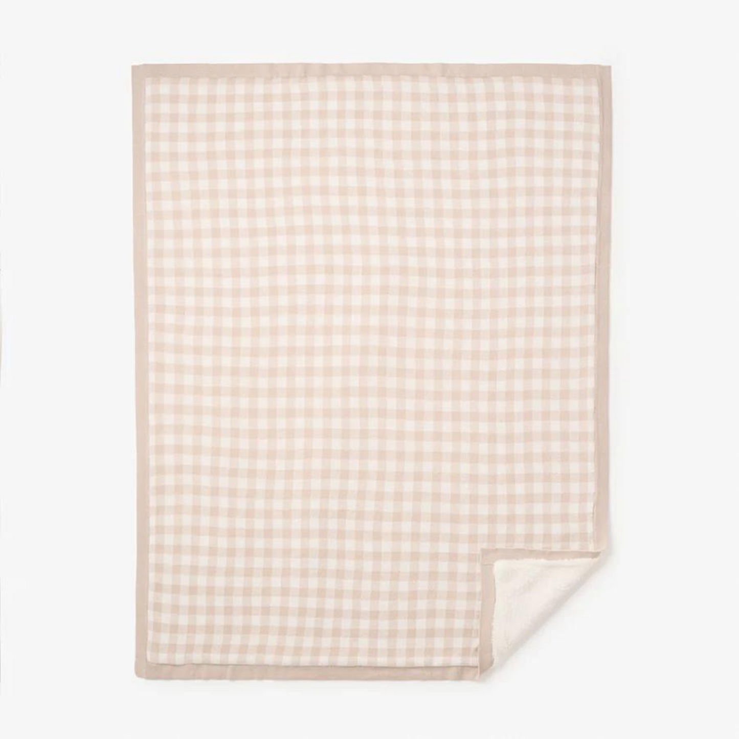 Rainy Day Gingham Fur Back Blanket