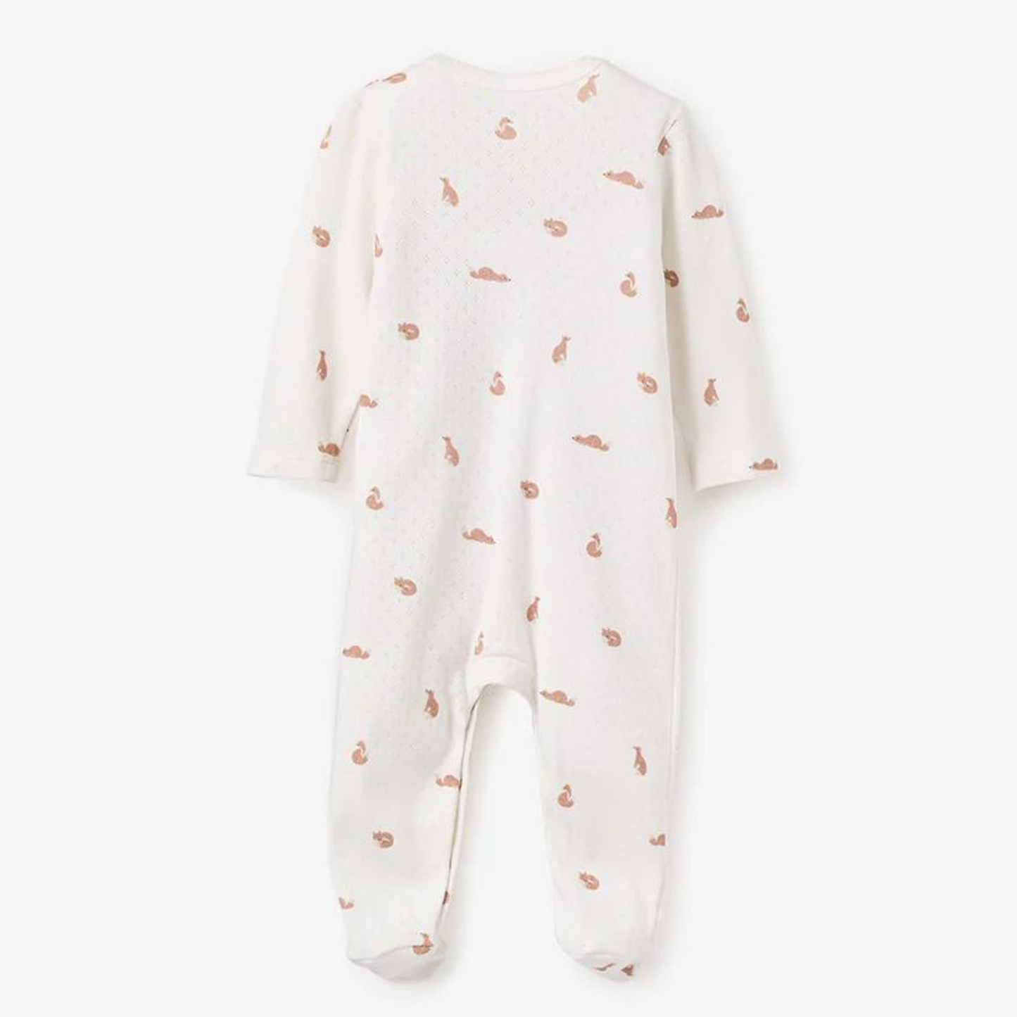 Organic Cotton Footed Jumpsuit, Fox