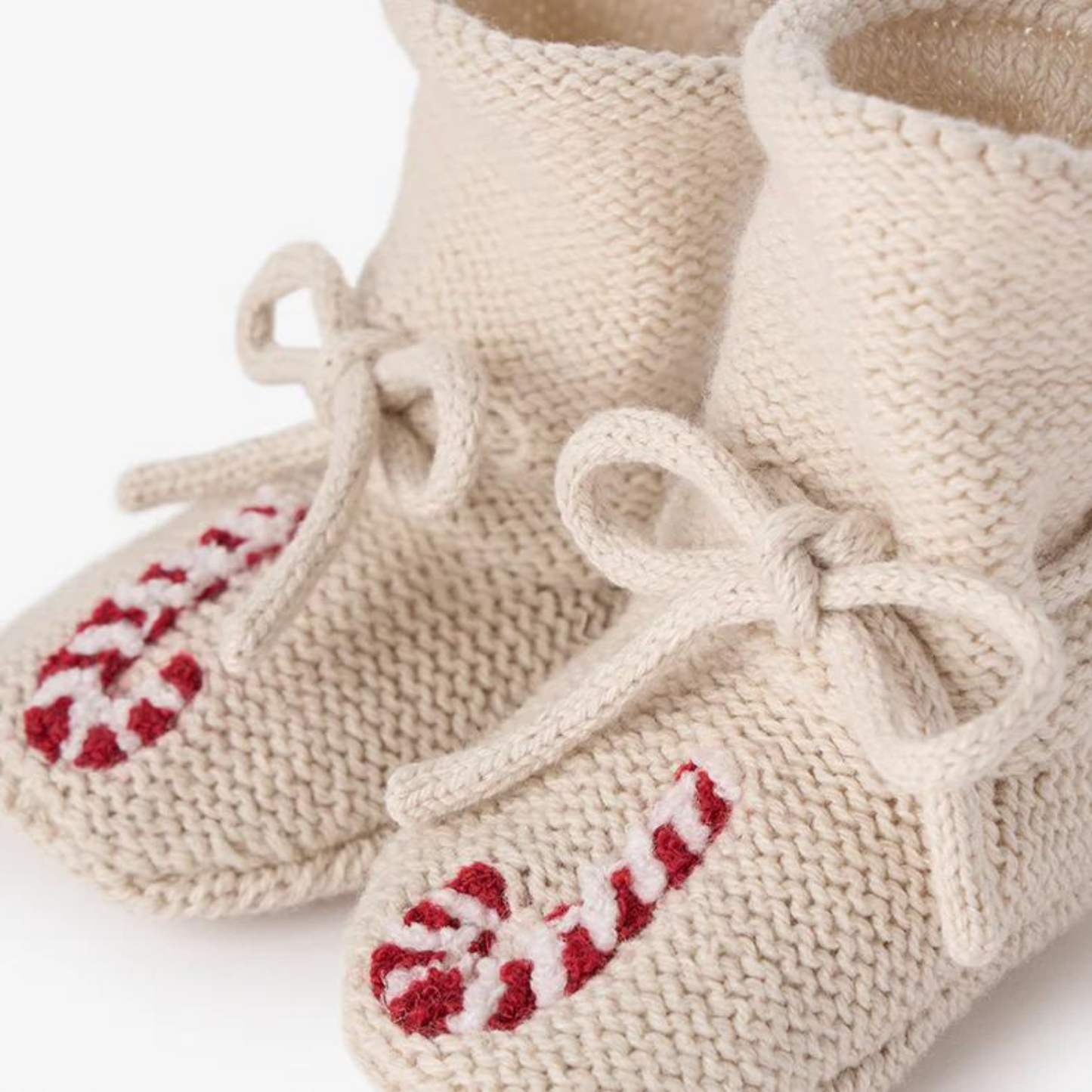 Candy Cane Baby Booties