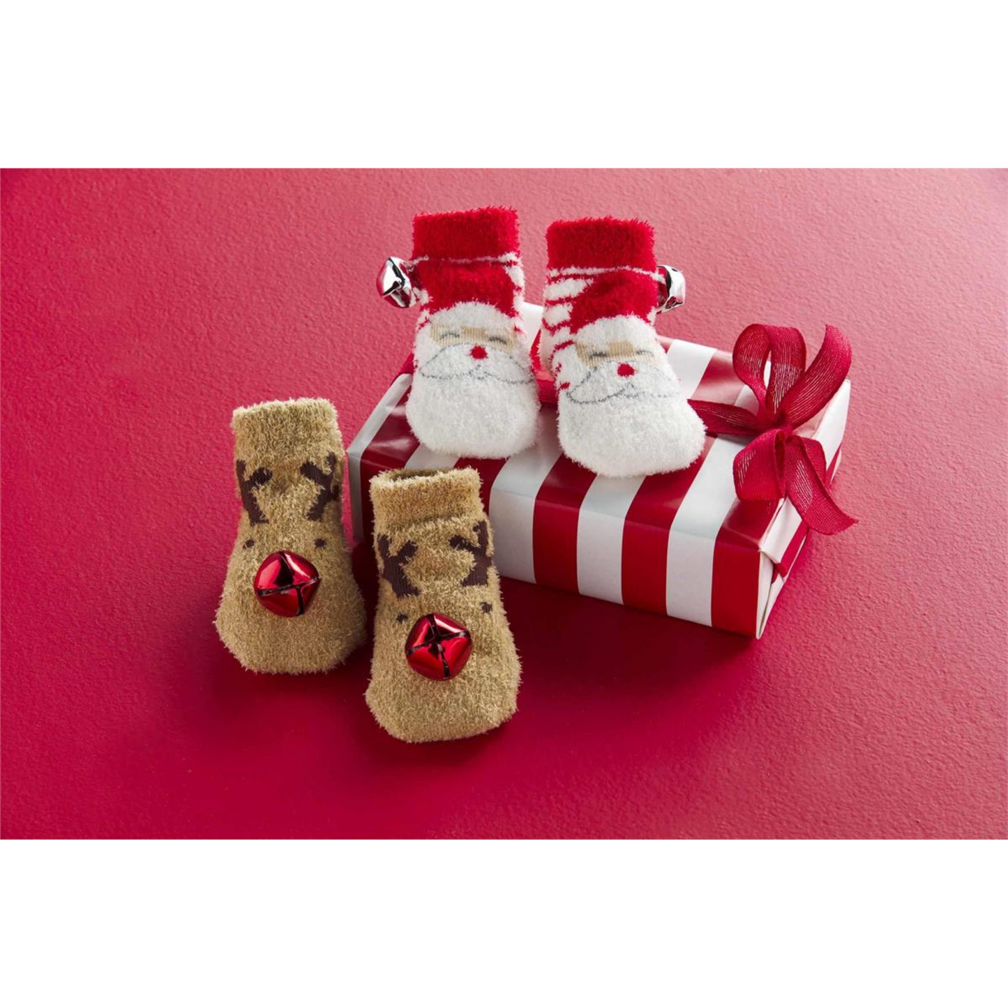 Reindeer Jingle Bell Socks