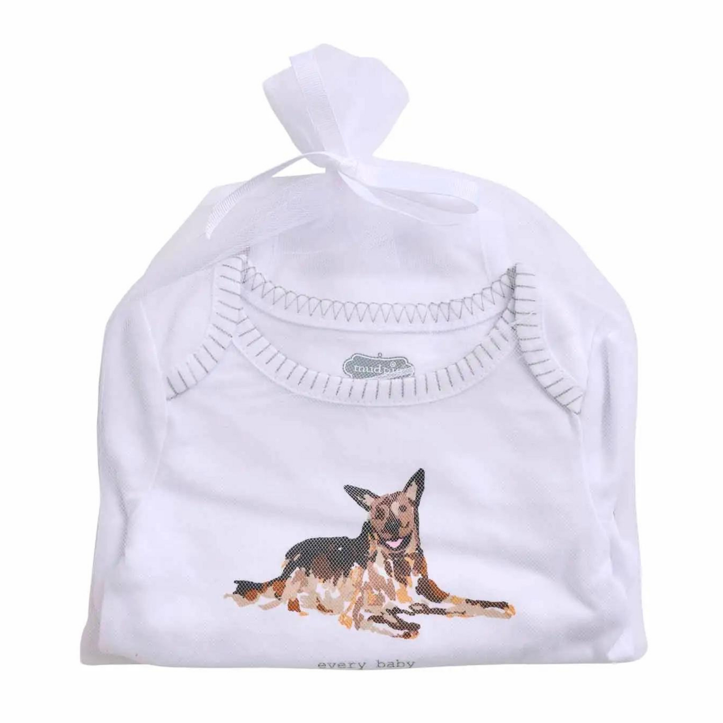 German Shepherd Dog Bodysuit & Bib Set