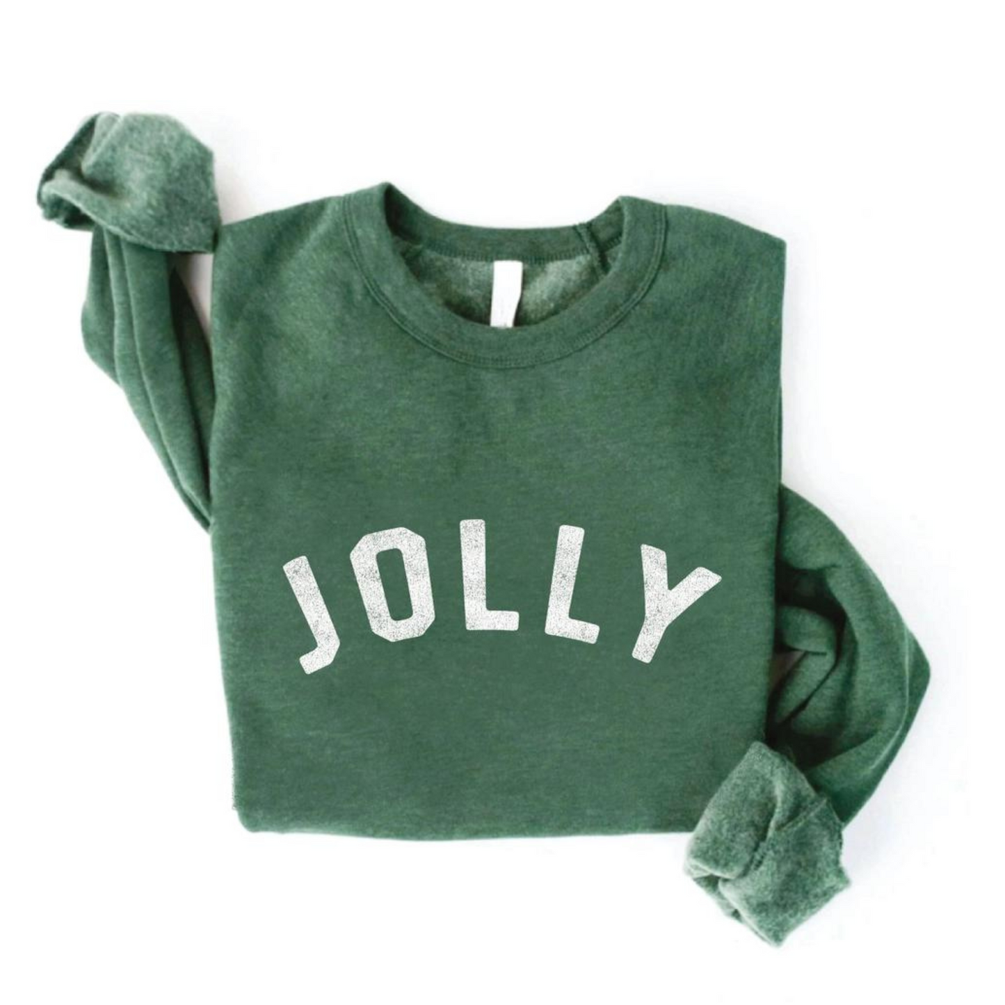Jolly Women's Graphic Fleece Sweatshirt, Heather Forest