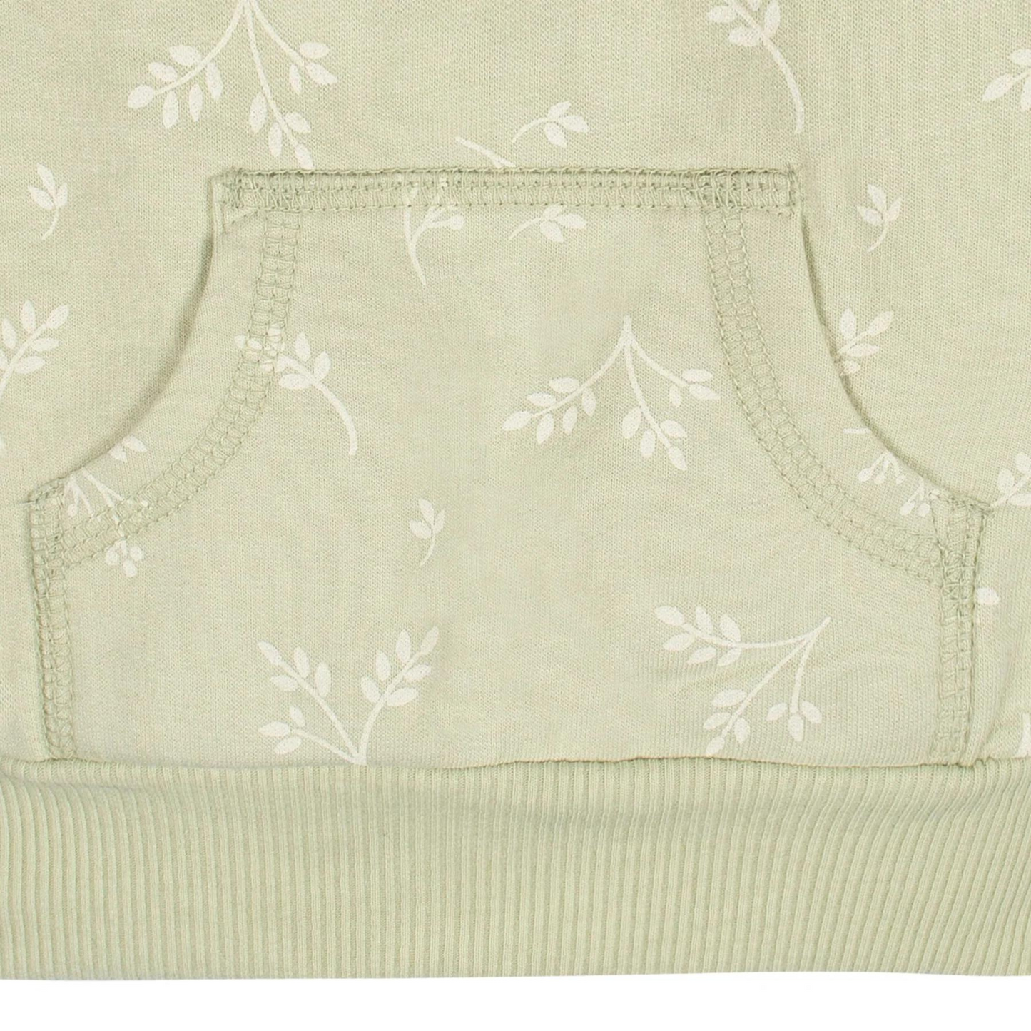 2-Piece Sweatshirt & Pant Set, Green Leaves