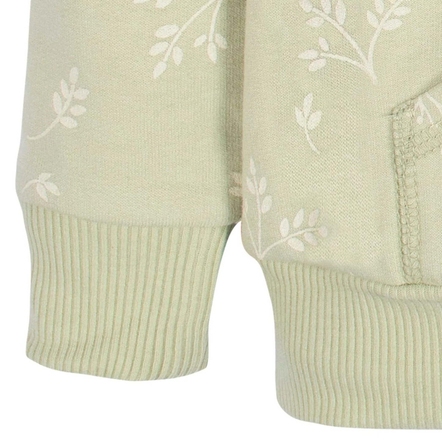 2-Piece Sweatshirt & Pant Set, Green Leaves