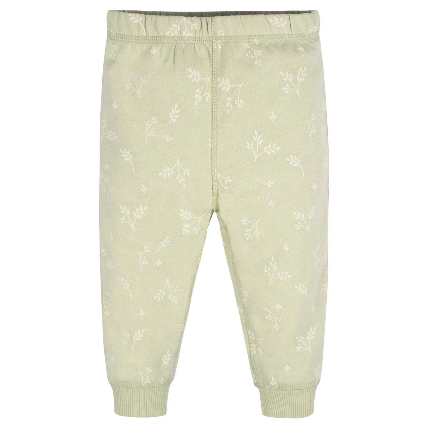 2-Piece Sweatshirt & Pant Set, Green Leaves