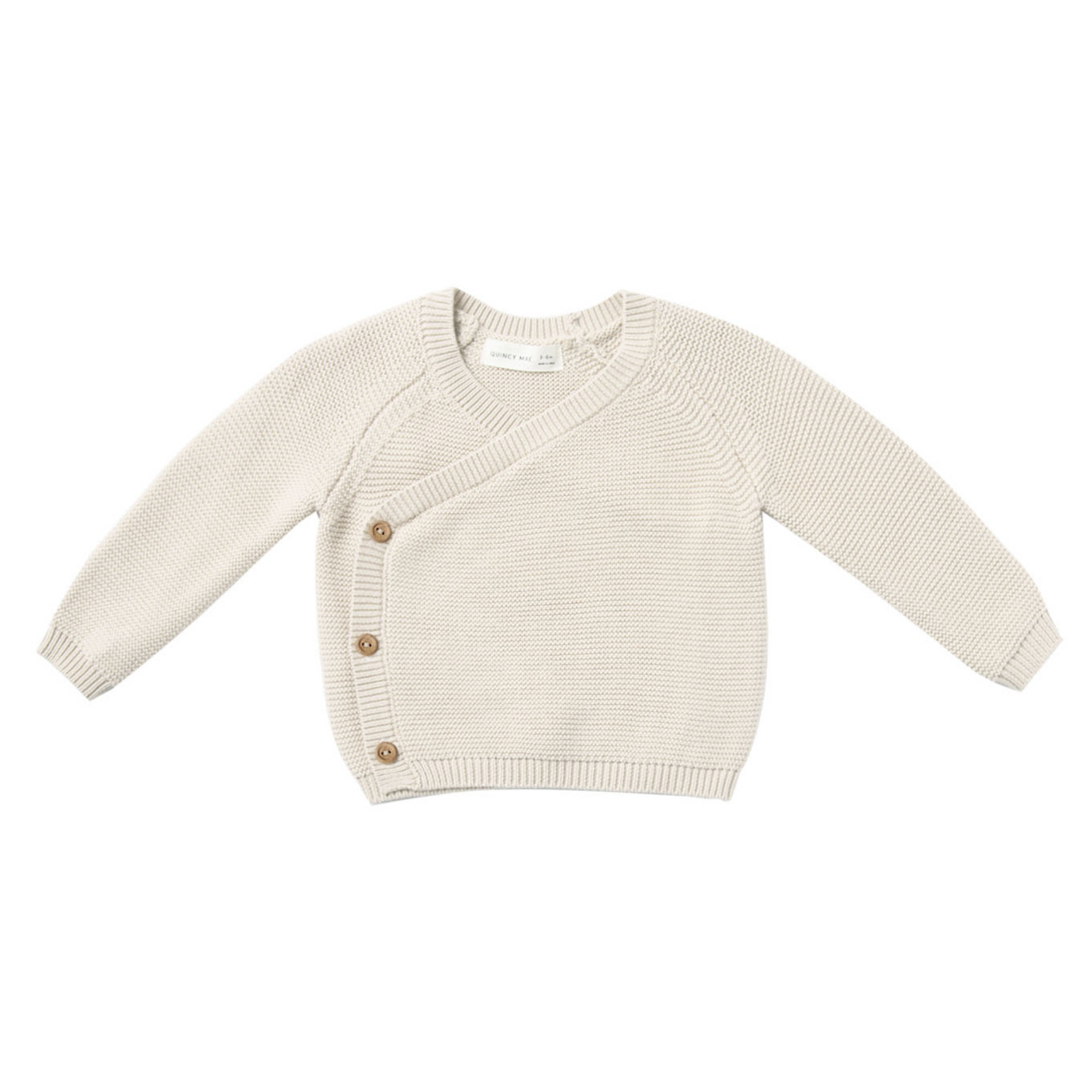 Organic Knit Wrap Top, Natural