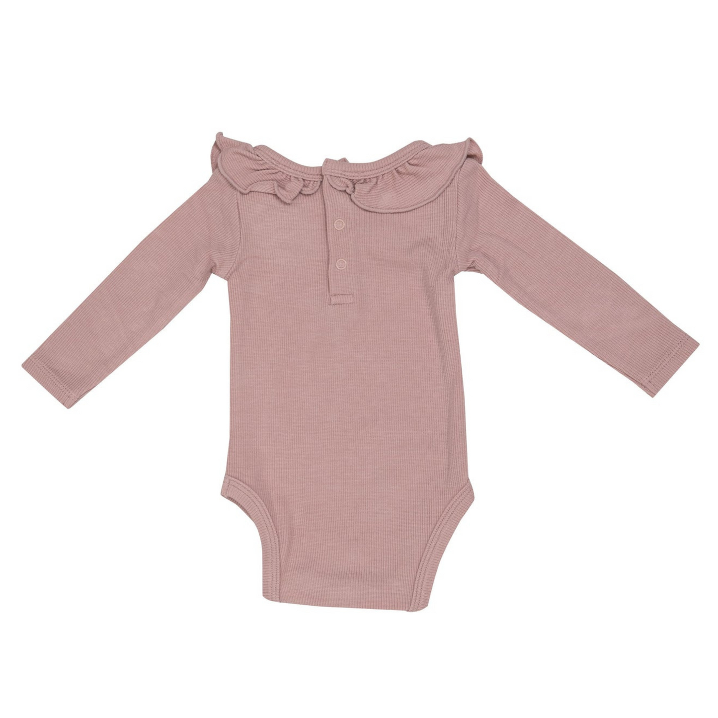 Ruffle Collar Bodysuit, Silver Pink