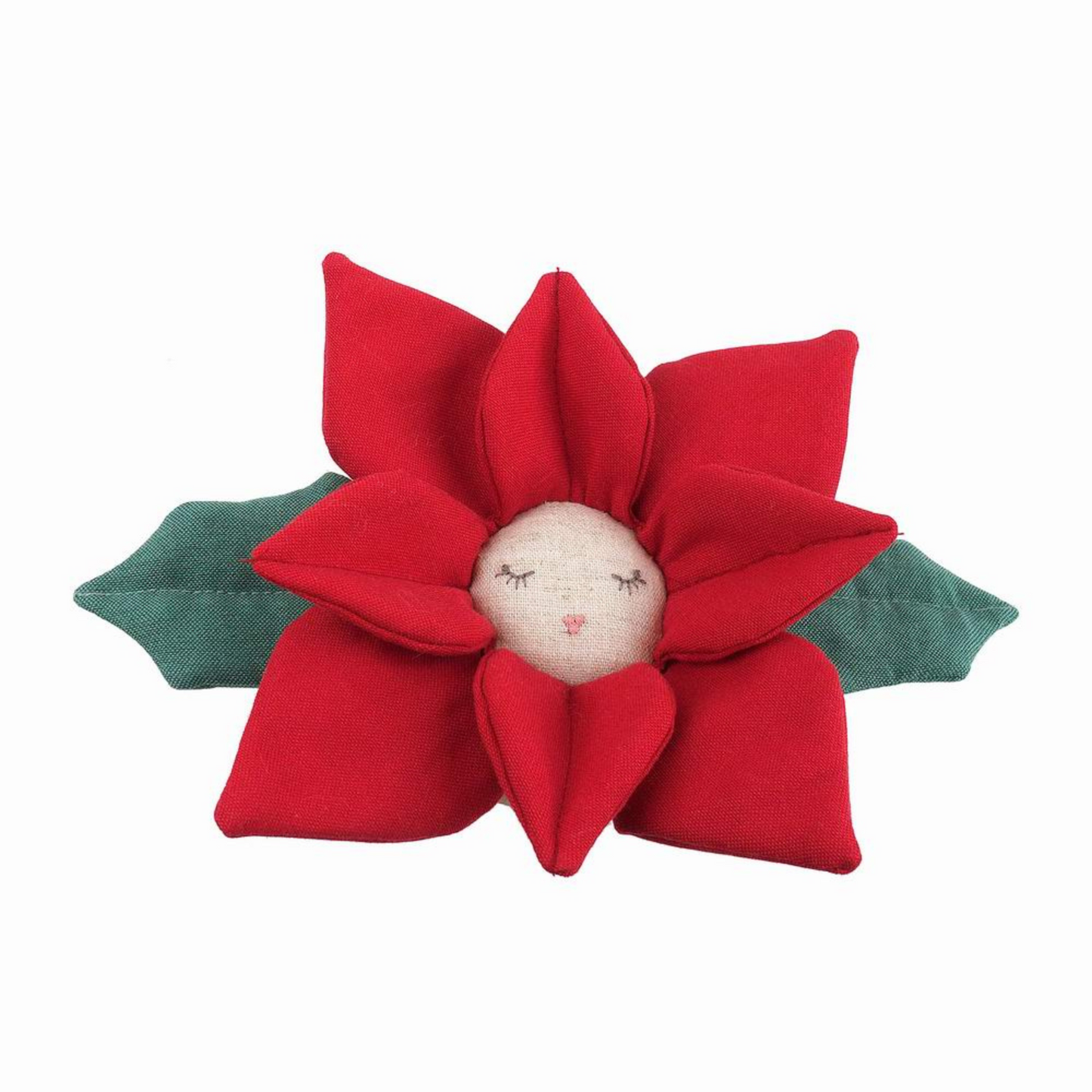 Pretty Poinsettia Pot Plush Toy, Red