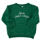 All The Jingle Ladies Kids Sweatshirt, Silver & Green