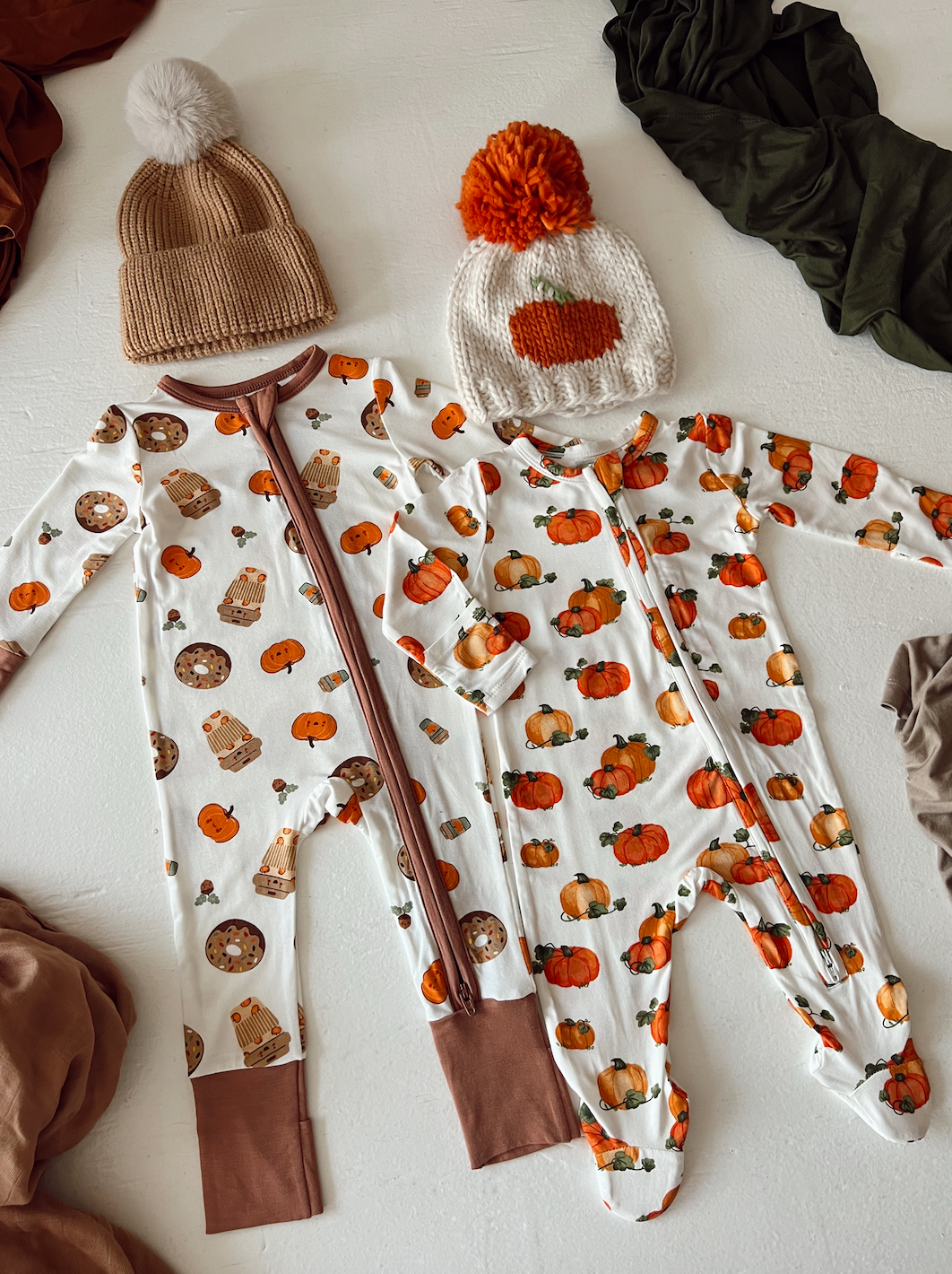 2-Way Zip Romper, Pumpkin Spice Latte