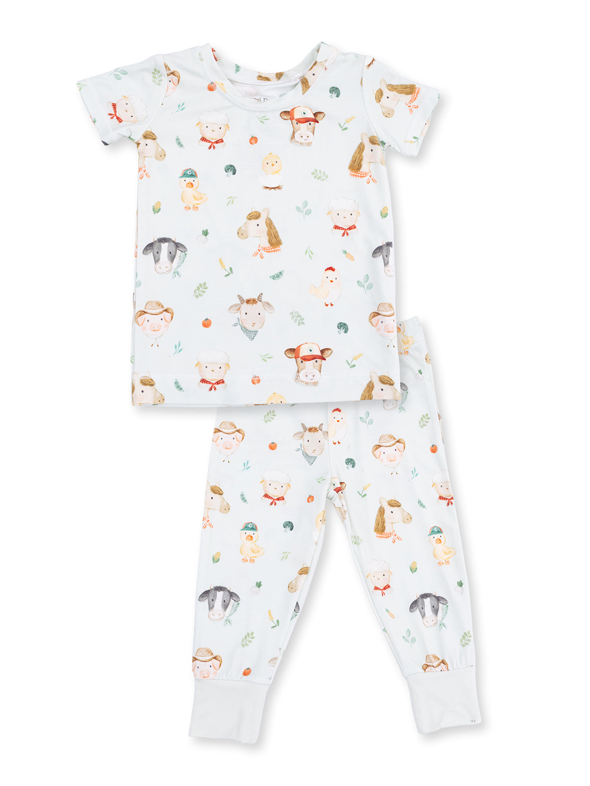 Short Sleeve Loungewear Set, Baby Farm Faces