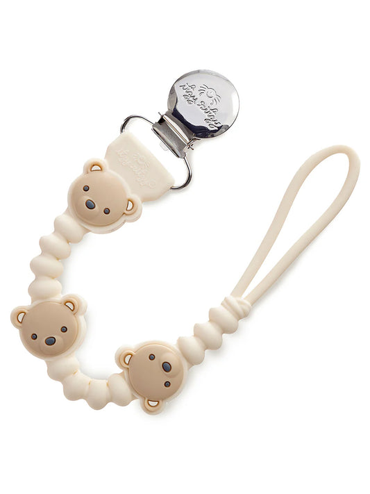 Sweetie Strap Silicone Pacifier Clip, Bear