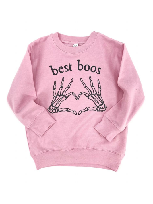 Best Boos Kids Sweatshirt, Pink