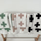 Phufy® Bliss Mini Blanket, Black/White Cross