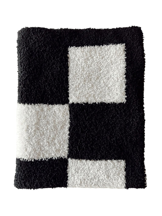 Phufy® Bliss Checker Mini Blanket, Black