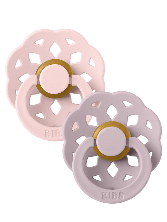 Boheme Natural Rubber Latex Pacifier 2 Pack, Blossom/Dusky Lilac