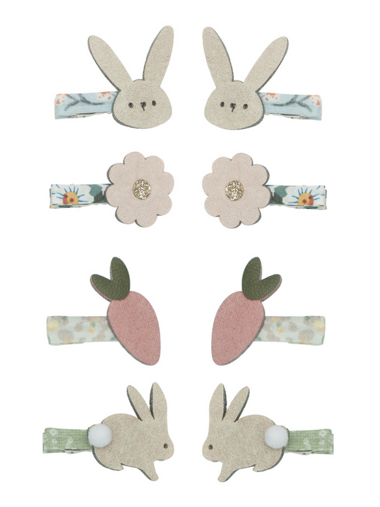 Bunny & Flower Mini Hair Clips
