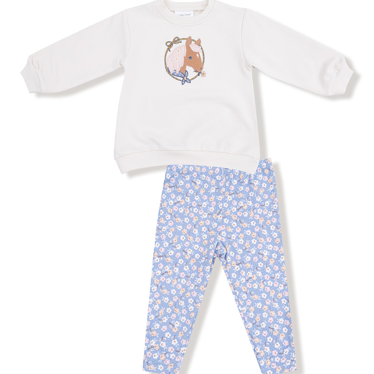 Oversize Puff Sleeve Sweatshirt & Leggings, Country Calico