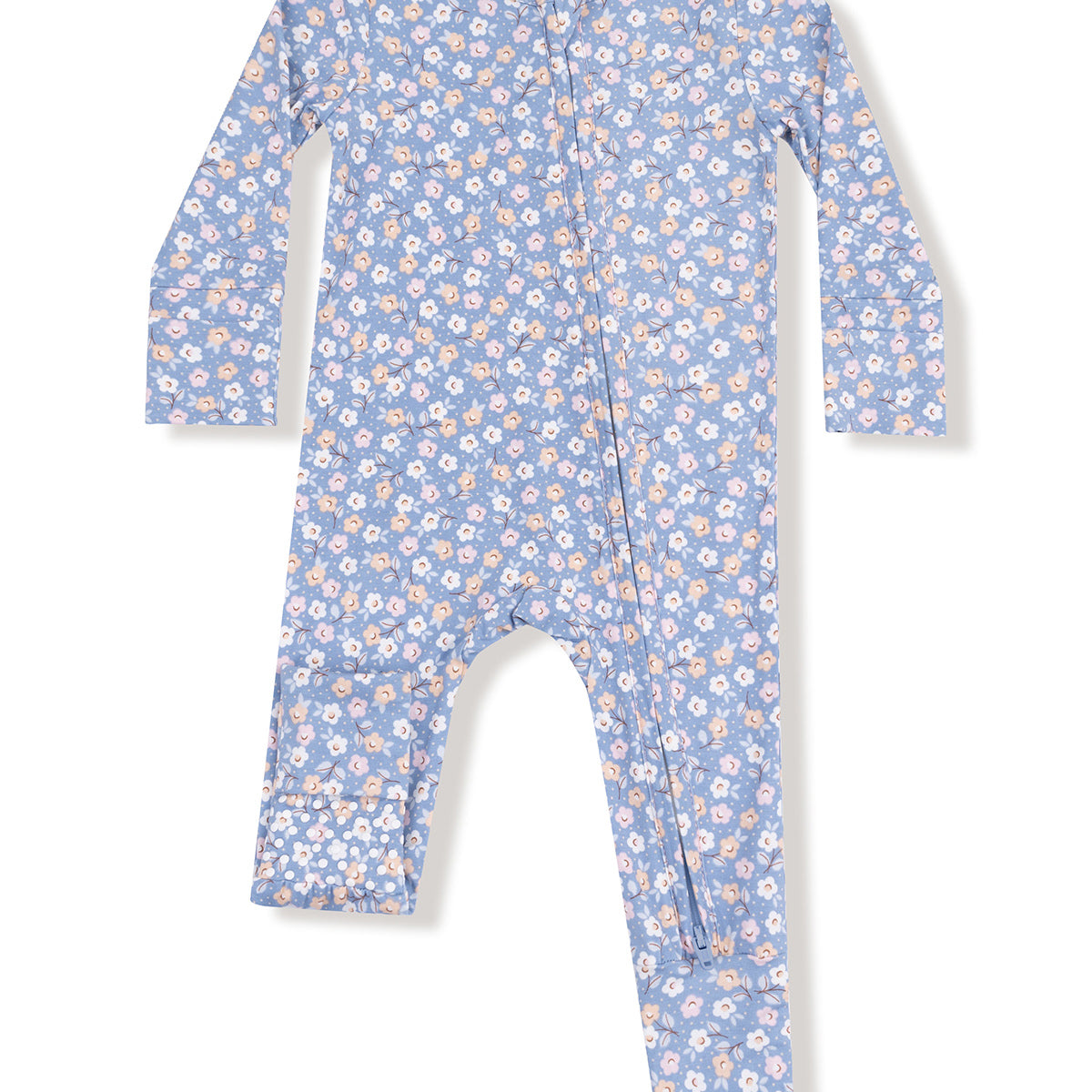 2-Way Zip Romper, Country Calico