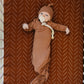 Muslin Crib Sheet, Rust Mudcloth