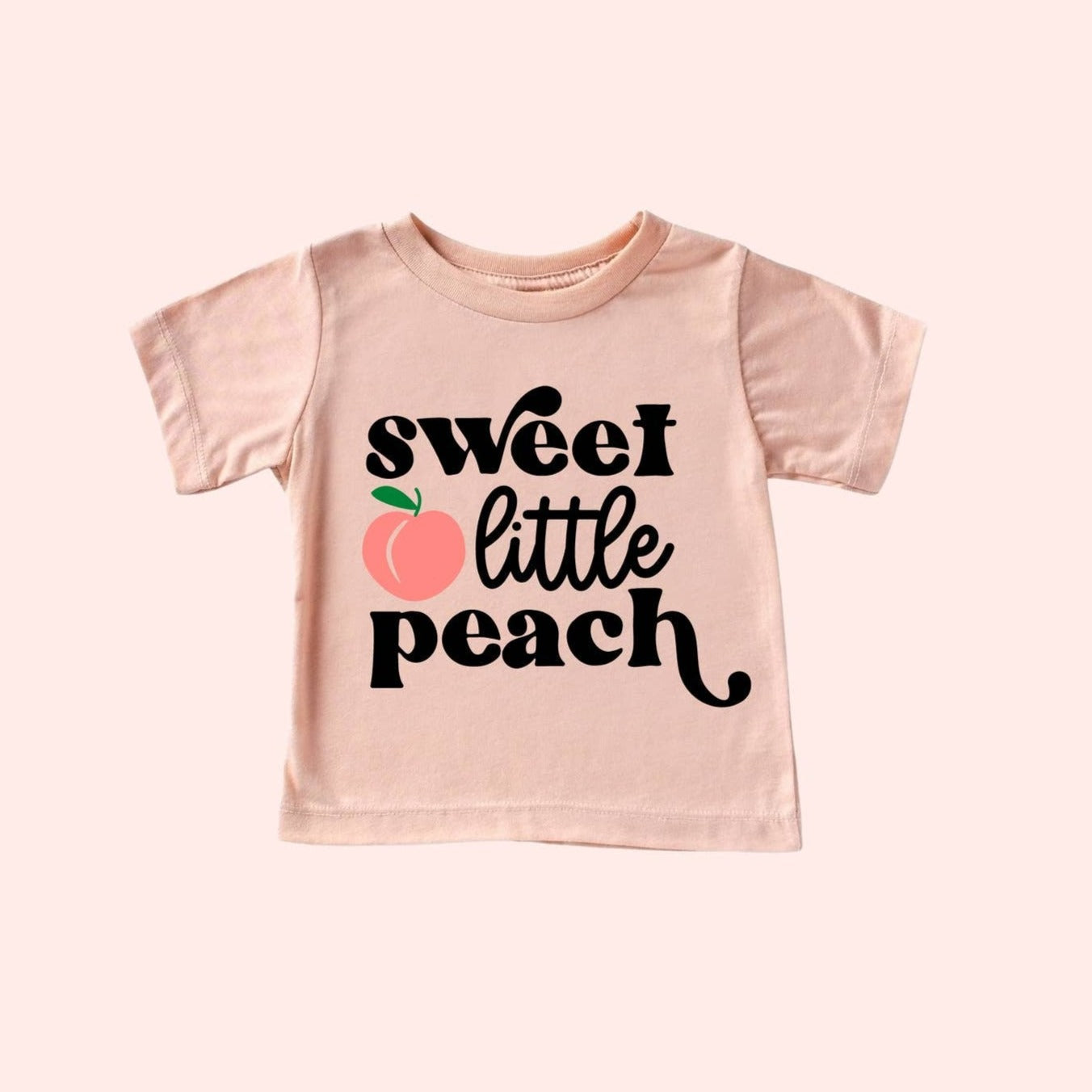Kid's Graphic Short Sleeve Tee, Sweet Little Peach